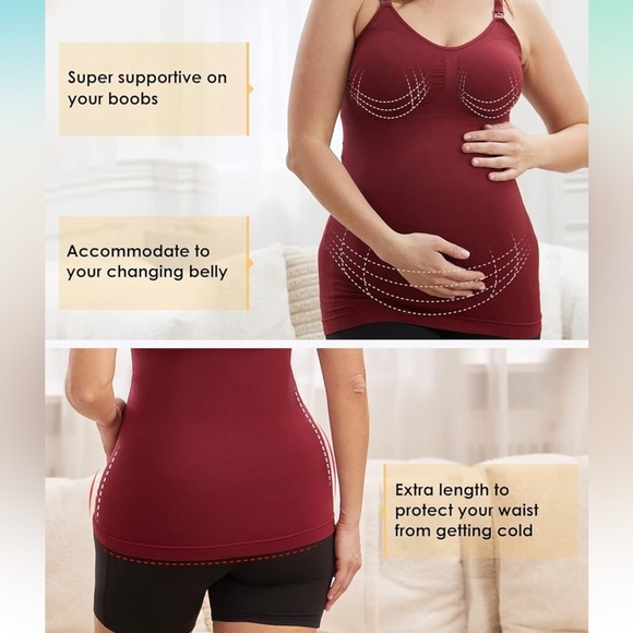 NWOT Hofish Breastfeeding/Nursing Supportive Clip-down Camisole - Picture 6 of 10